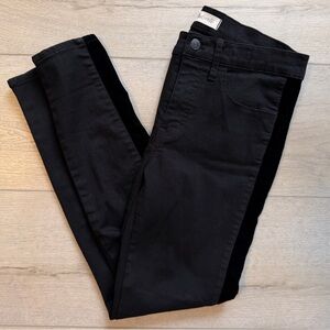 🌶️ Madewell Mid-Rise Skinny Jeans Velvet Tuxedo Stripe Edition. Size 29